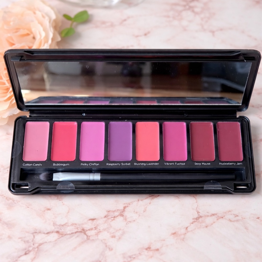 Profusion Cosmetics Pink & Purple Lip Palette - 8 Shade Lip Color Set